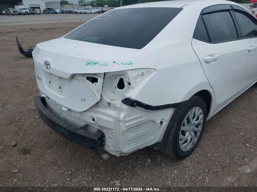 2019 Toyota Corolla Le VIN: 5YFBURHE4KP877956 Lot: 39221172