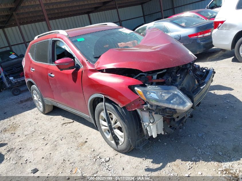 2016 Nissan Rogue Sv VIN: JN8AT2MT2GW012433 Lot: 39221199