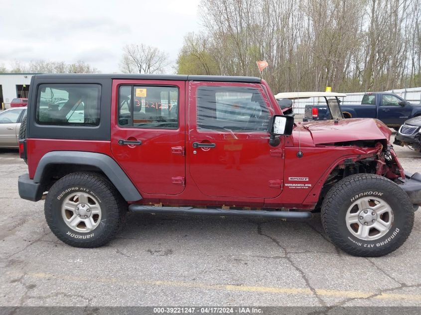 2012 Jeep Wrangler Unlimited Sport VIN: 1C4BJWDG6CL196707 Lot: 39221247