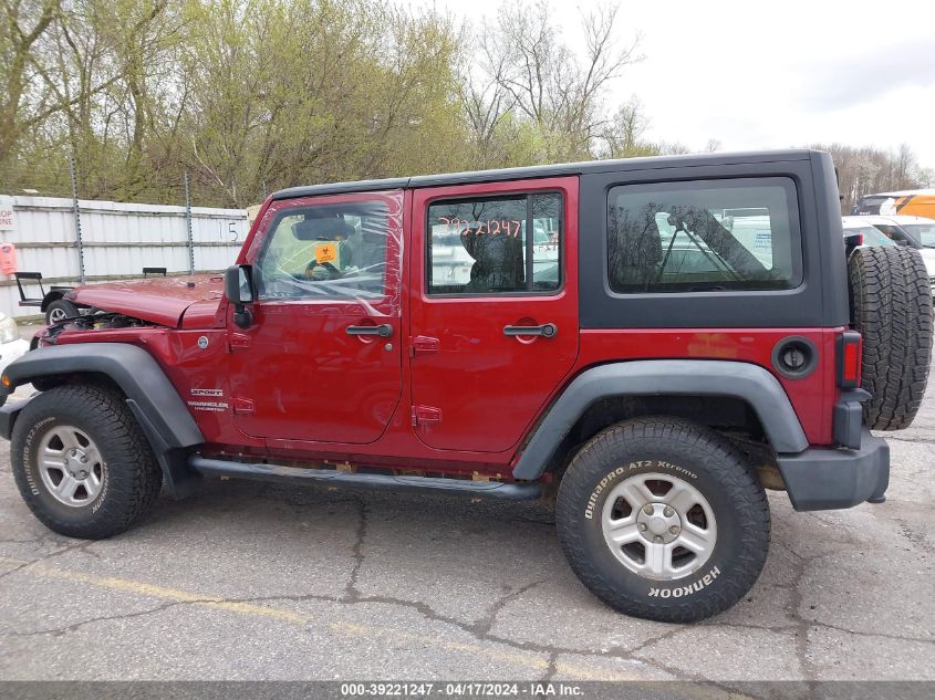 2012 Jeep Wrangler Unlimited Sport VIN: 1C4BJWDG6CL196707 Lot: 39221247