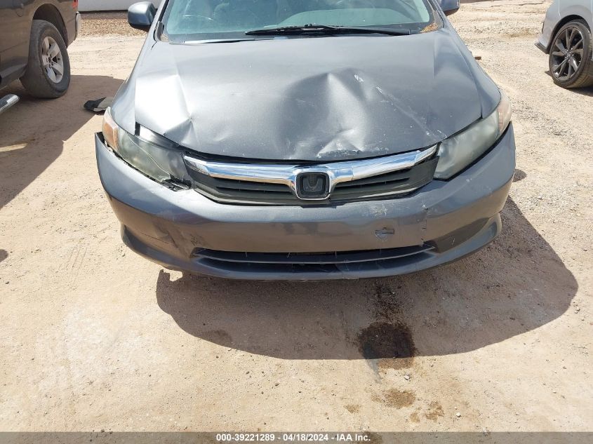 2012 Honda Civic Lx VIN: 2HGFB2F51CH581674 Lot: 39221289