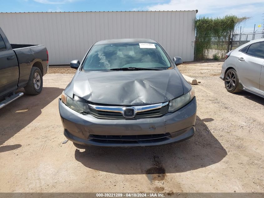 2012 Honda Civic Lx VIN: 2HGFB2F51CH581674 Lot: 39221289