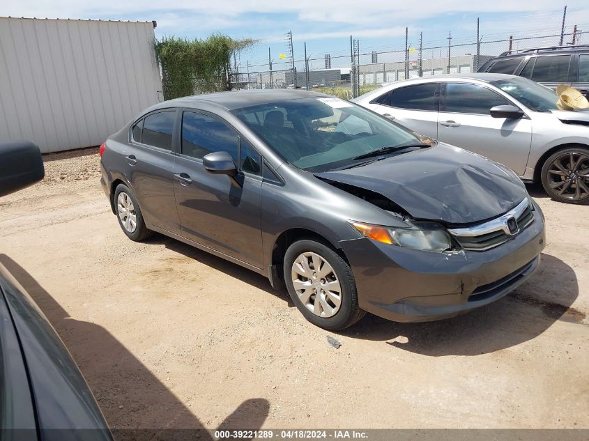 2012 Honda Civic Lx VIN: 2HGFB2F51CH581674 Lot: 39221289
