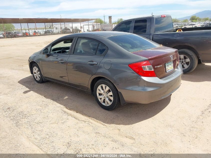 2012 Honda Civic Lx VIN: 2HGFB2F51CH581674 Lot: 39221289