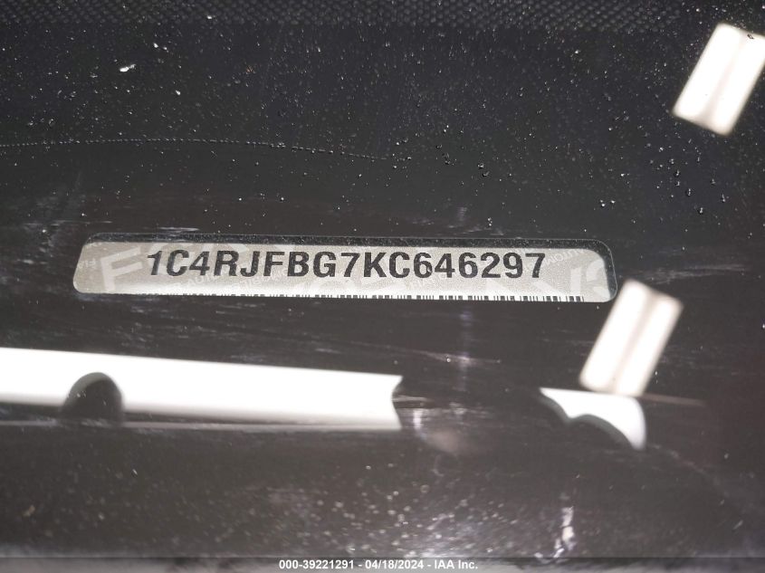 2019 Jeep Grand Cherokee Limited 4X4 VIN: 1C4RJFBG7KC646297 Lot: 39221291