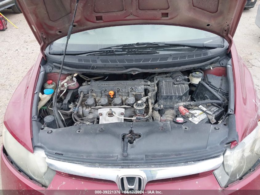 2008 Honda Civic Lx VIN: 2HGFA16588H529639 Lot: 39221376