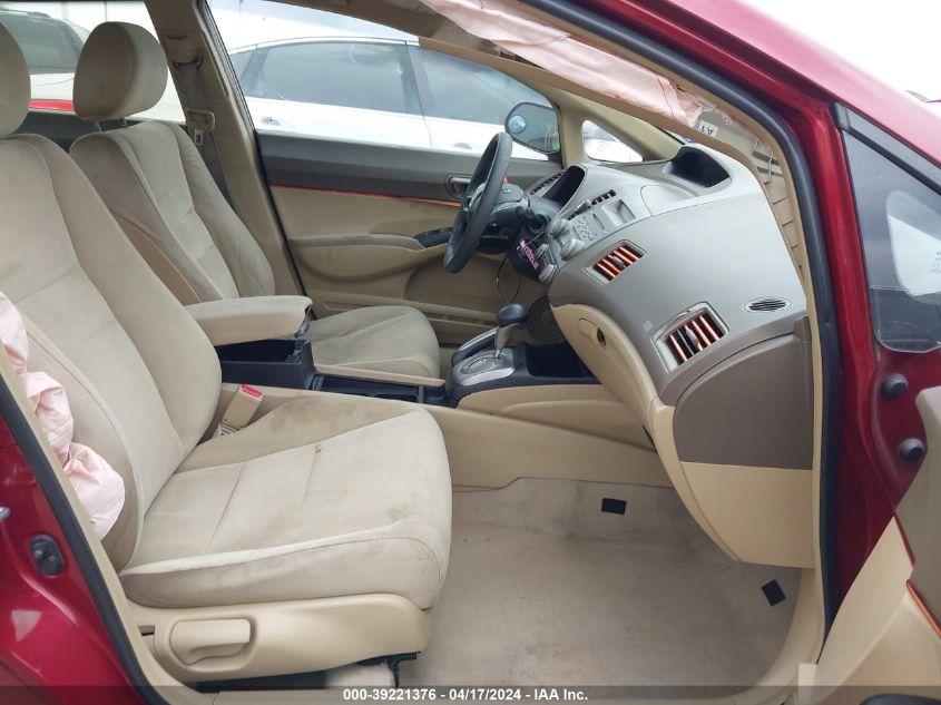 2008 Honda Civic Lx VIN: 2HGFA16588H529639 Lot: 39221376