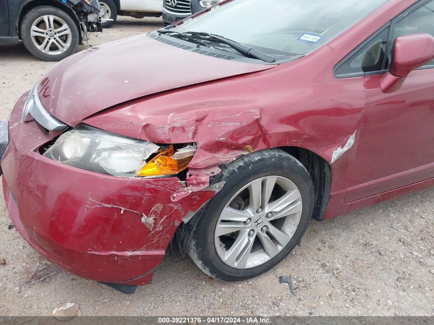 2008 Honda Civic Lx VIN: 2HGFA16588H529639 Lot: 39221376