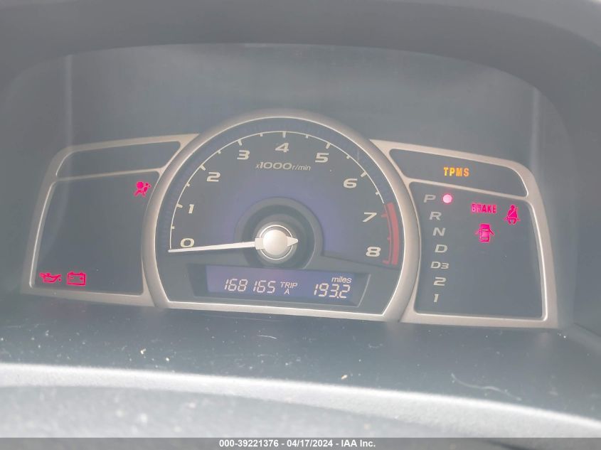 2008 Honda Civic Lx VIN: 2HGFA16588H529639 Lot: 39221376