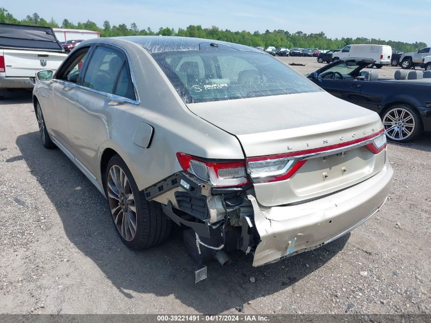 2017 Lincoln Continental Select VIN: 1LN6L9SK9H5603124 Lot: 39221491