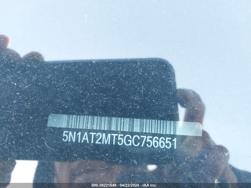 2016 NISSAN ROGUE S/SL/SV - 5N1AT2MT5GC756651