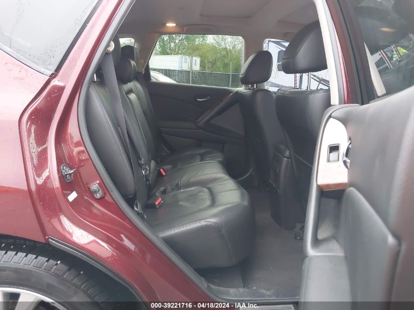 2009 Nissan Murano Le VIN: JN8AZ18W09W212923 Lot: 39221716