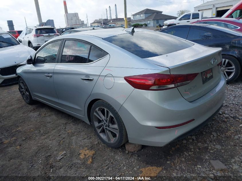 2017 Hyundai Elantra Limited VIN: 5NPD84LF1HH006700 Lot: 39221754