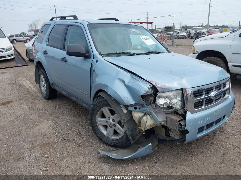 2008 Ford Escape Hybrid VIN: 1FMCU49H88KD64275 Lot: 39221828