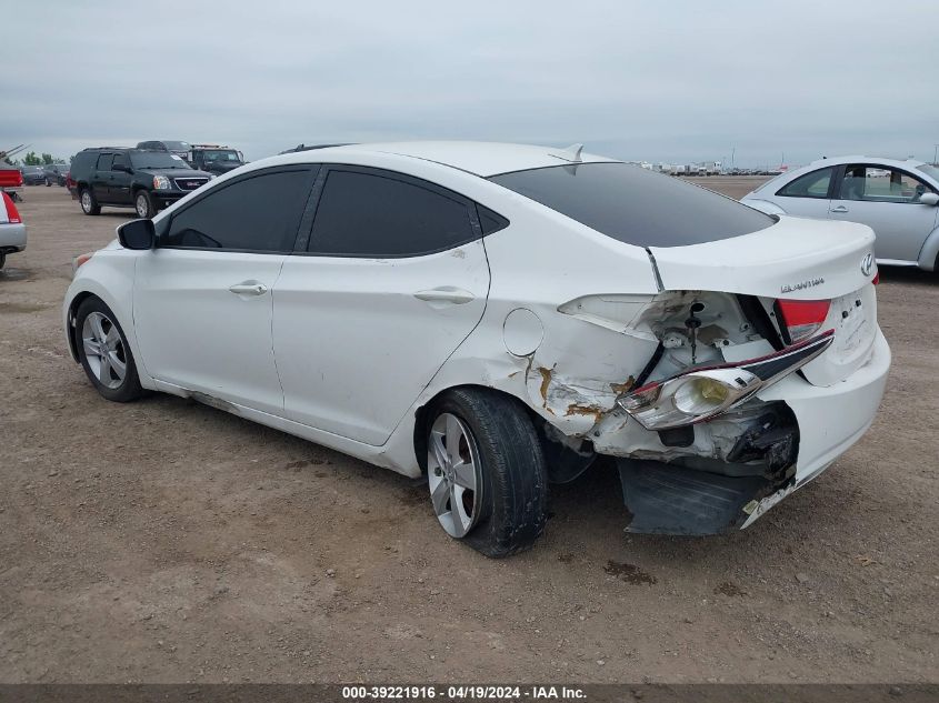 2013 Hyundai Elantra Gls VIN: 5NPDH4AE4DH354124 Lot: 39221916