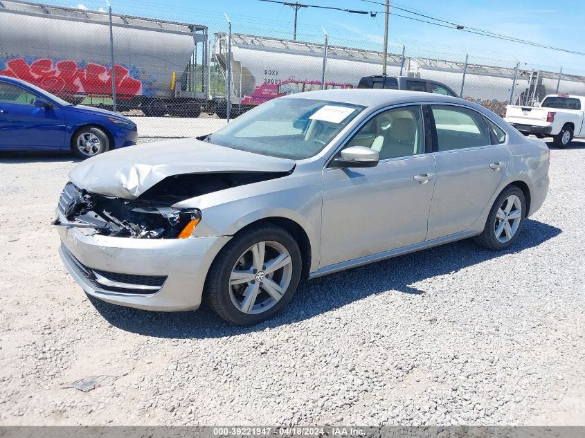 2013 Volkswagen Passat 2.5L Se VIN: 1VWBH7A34DC070220 Lot: 39221947