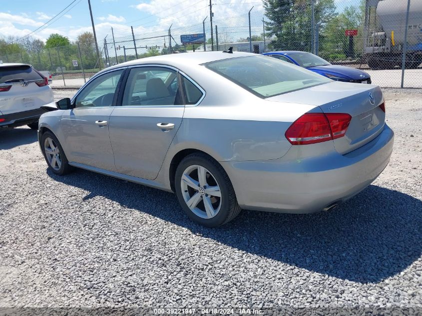 2013 Volkswagen Passat 2.5L Se VIN: 1VWBH7A34DC070220 Lot: 39221947