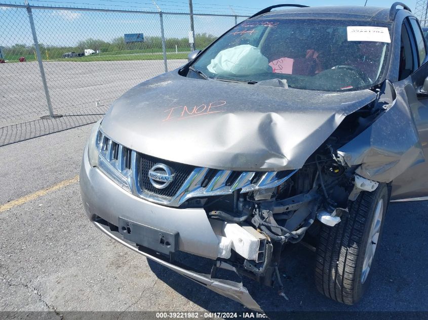 2010 Nissan Murano Sl VIN: JN8AZ1MW1AW118088 Lot: 39221982