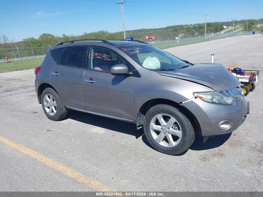 2010 Nissan Murano Sl VIN: JN8AZ1MW1AW118088 Lot: 39221982