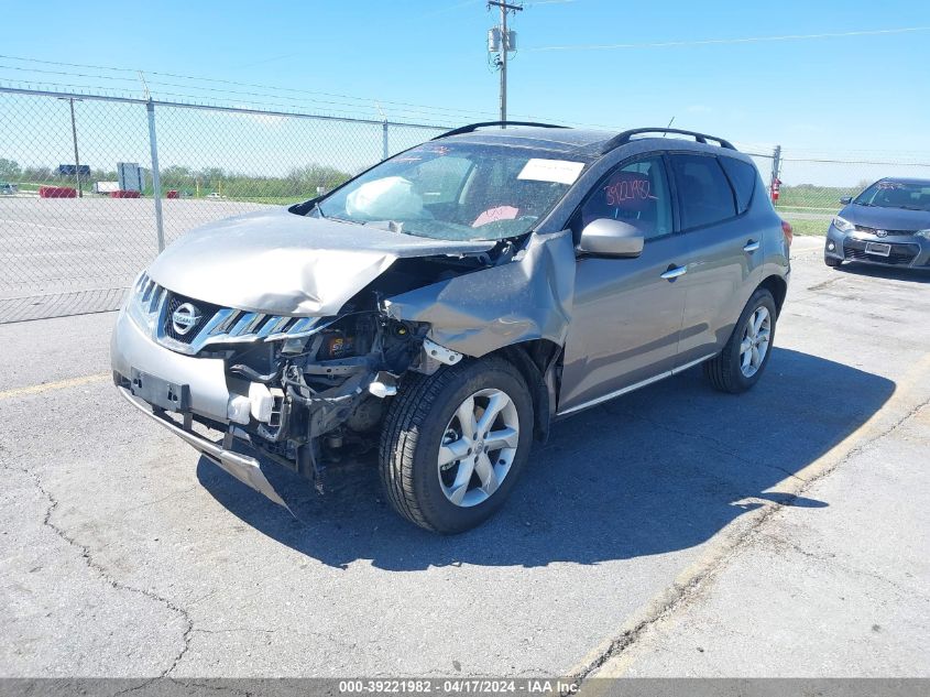 2010 Nissan Murano Sl VIN: JN8AZ1MW1AW118088 Lot: 39221982