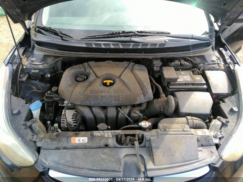 2013 Hyundai Elantra Gls VIN: KMHDH4AE6DU014054 Lot: 39222001