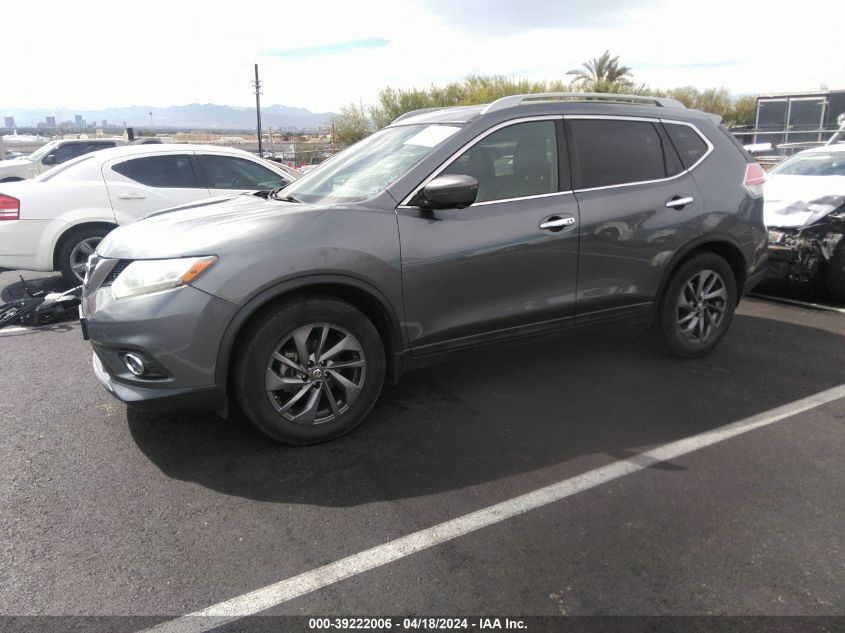2016 Nissan Rogue Sl VIN: 5N1AT2MT3GC747740 Lot: 39222006