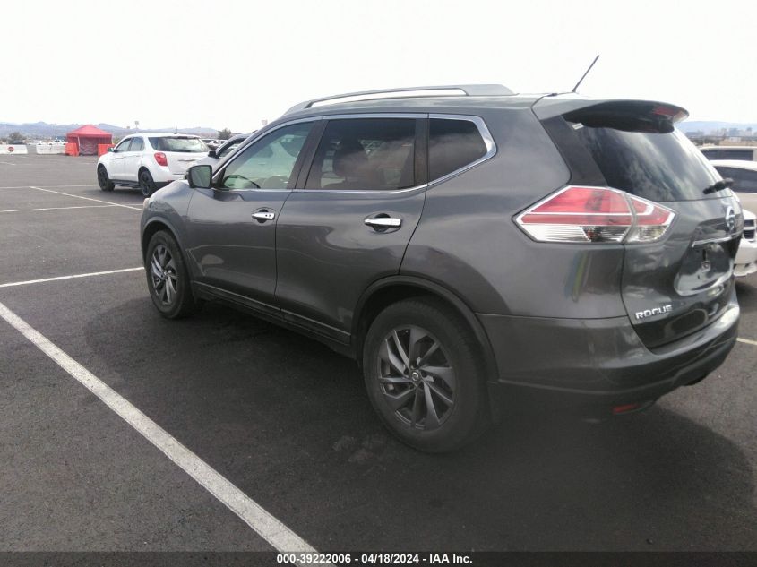 2016 Nissan Rogue Sl VIN: 5N1AT2MT3GC747740 Lot: 39222006