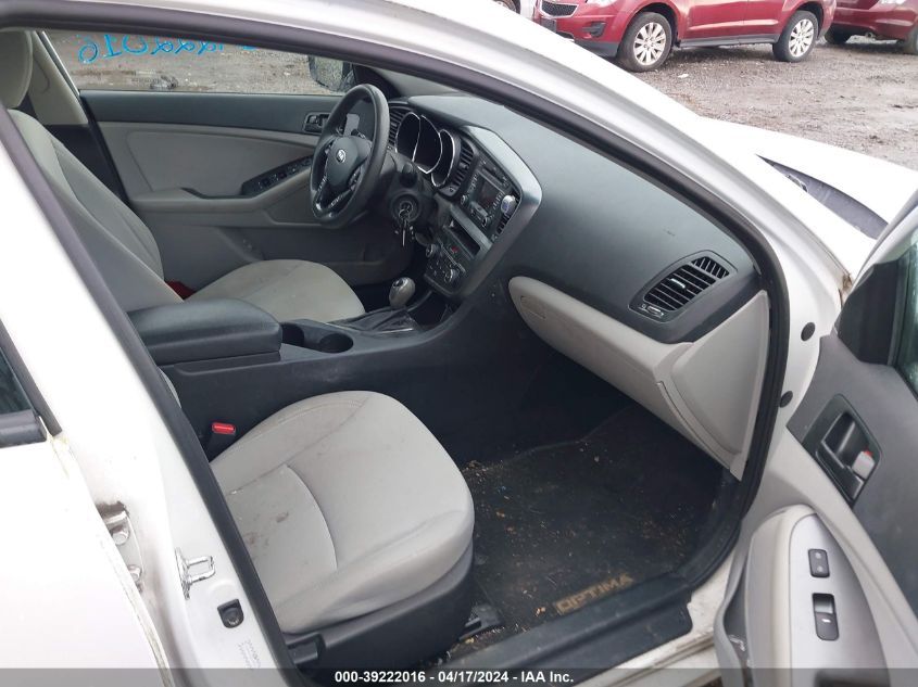 2013 Kia Optima Lx VIN: KNAGM4A75D5392839 Lot: 39222016