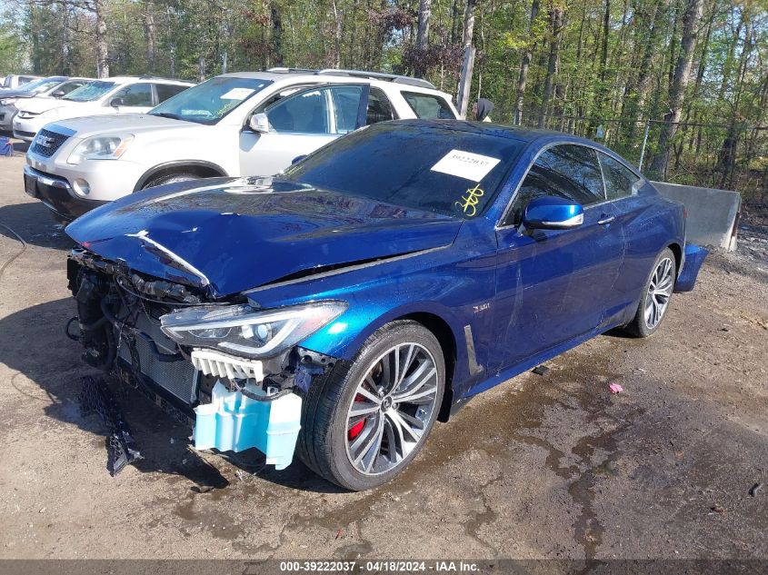 2018 Infiniti Q60 3.0T Red Sport 400 VIN: JN1FV7EL7JM630554 Lot: 39222037