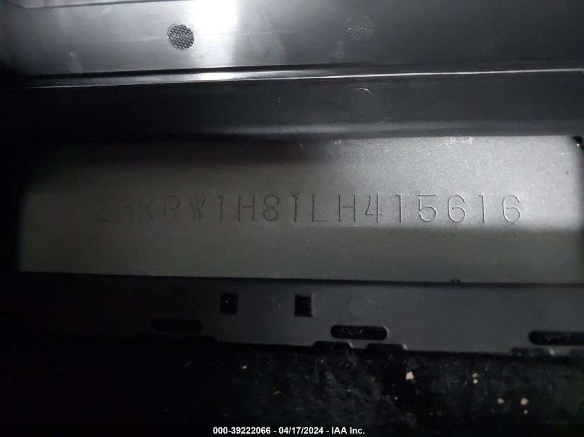 2020 Honda Cr-V 2Wd Ex-L VIN: 2HKRW1H81LH415616 Lot: 39222066