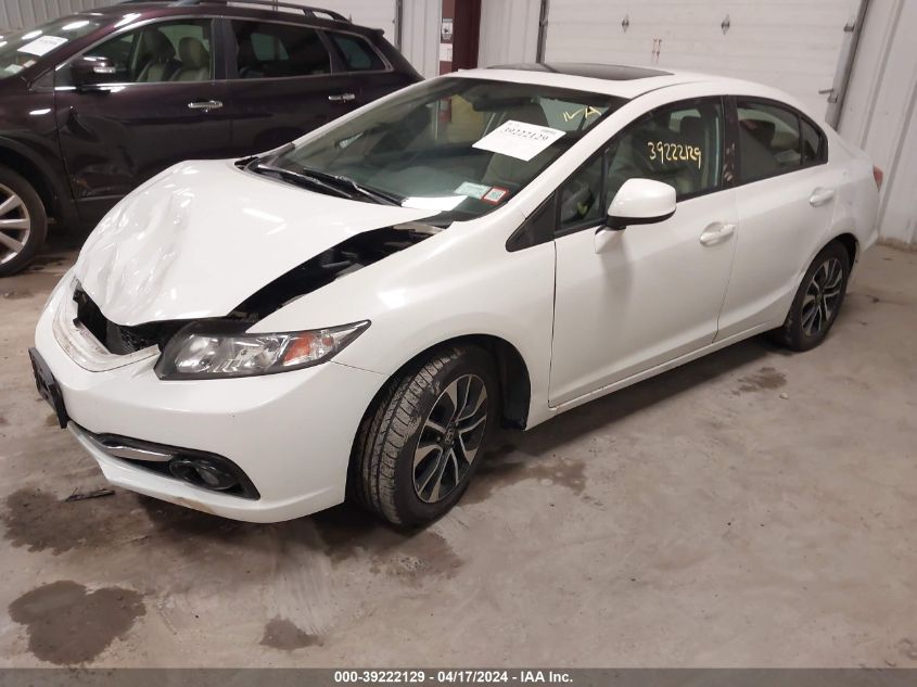 2013 Honda Civic Ex-L VIN: 19XFB2F9XDE021456 Lot: 39222129