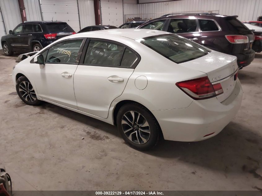 2013 Honda Civic Ex-L VIN: 19XFB2F9XDE021456 Lot: 39222129