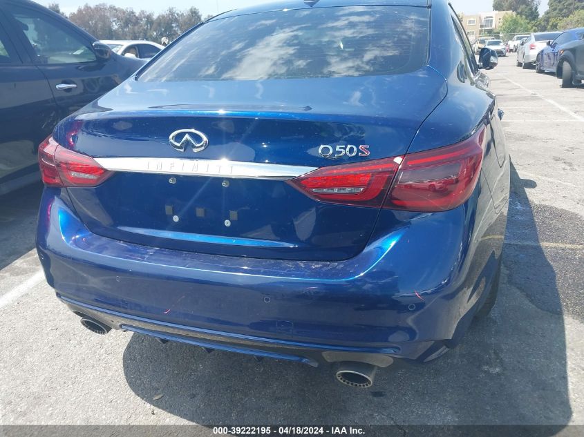 2019 Infiniti Q50 3.0T Red Sport 400 VIN: JN1FV7APXKM780197 Lot: 39222195