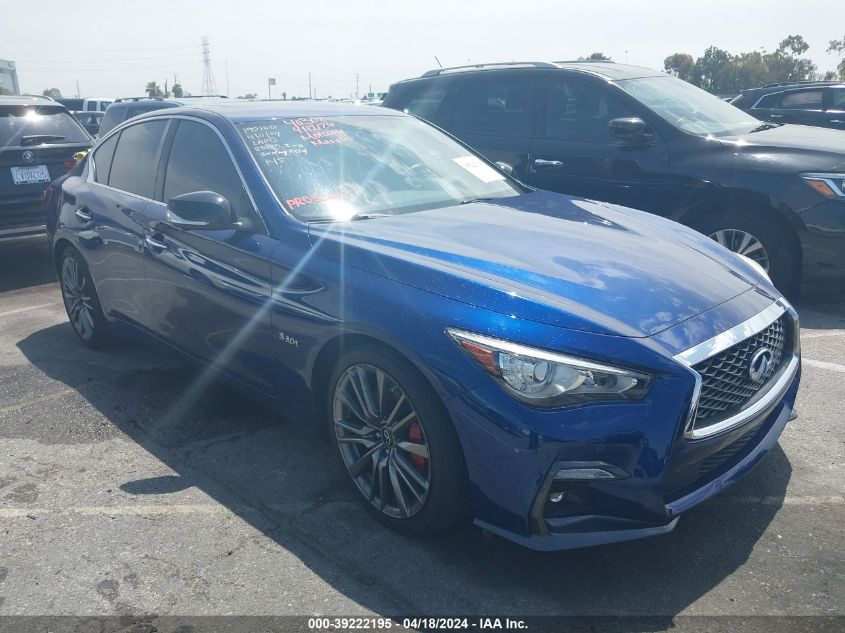 2019 Infiniti Q50 3.0T Red Sport 400 VIN: JN1FV7APXKM780197 Lot: 39222195