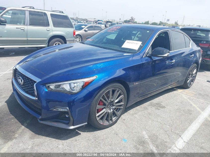 2019 Infiniti Q50 3.0T Red Sport 400 VIN: JN1FV7APXKM780197 Lot: 39222195