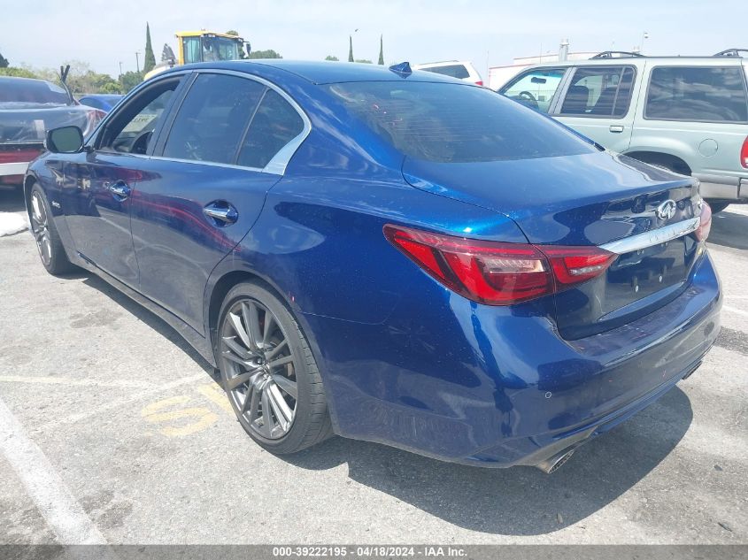 2019 Infiniti Q50 3.0T Red Sport 400 VIN: JN1FV7APXKM780197 Lot: 39222195