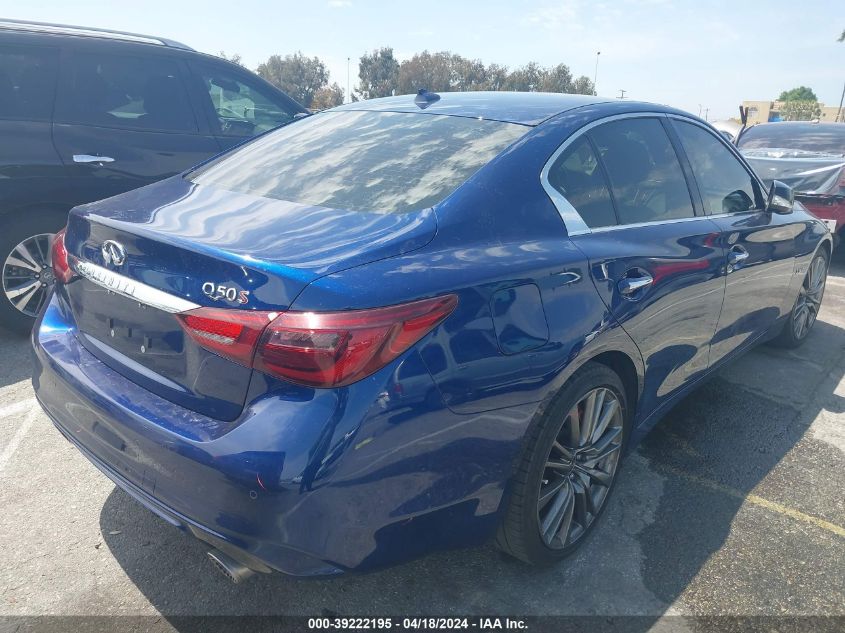 2019 Infiniti Q50 3.0T Red Sport 400 VIN: JN1FV7APXKM780197 Lot: 39222195