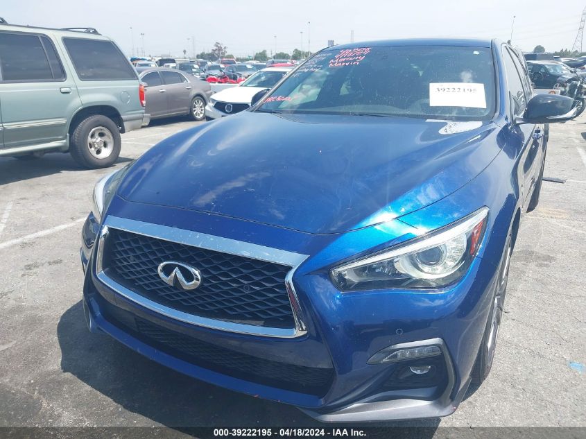 2019 Infiniti Q50 3.0T Red Sport 400 VIN: JN1FV7APXKM780197 Lot: 39222195