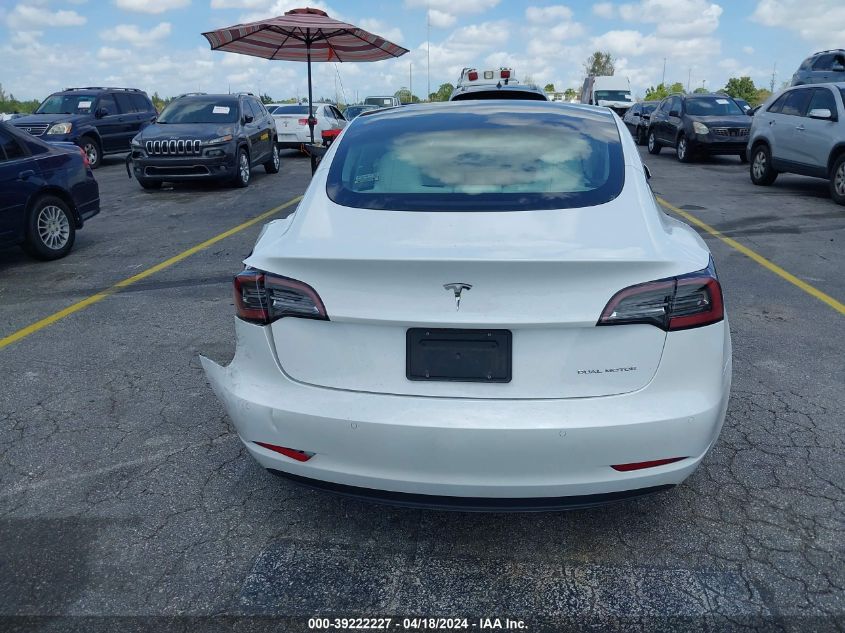 2021 Tesla Model 3 Long Range Dual Motor All-Wheel Drive VIN: 5YJ3E1EB5MF026423 Lot: 39222227