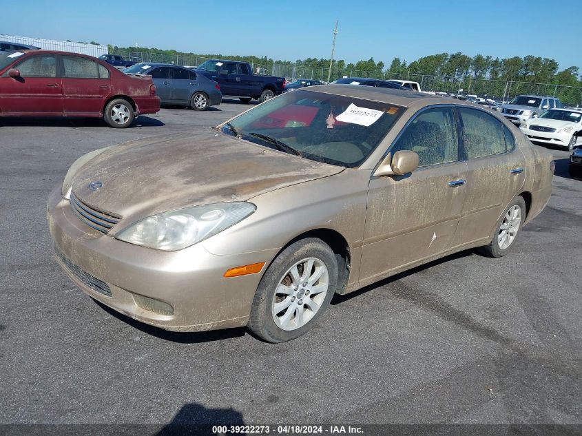 2004 Lexus Es 330 VIN: JTHBA30G945026902 Lot: 39222273