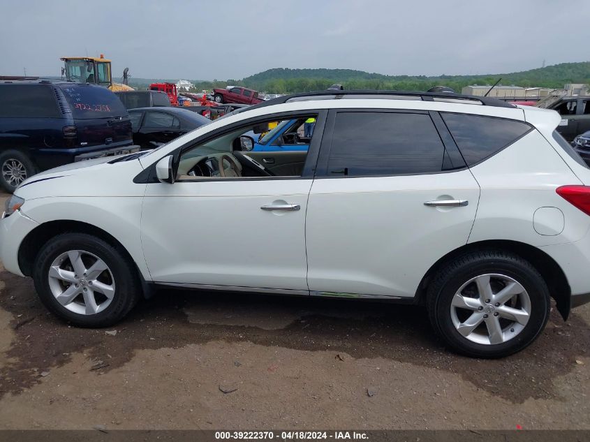 2009 Nissan Murano Sl VIN: JN8AZ18W99W135310 Lot: 39222370