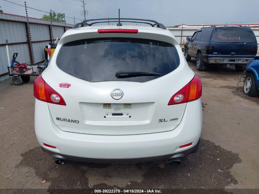 2009 Nissan Murano Sl VIN: JN8AZ18W99W135310 Lot: 39222370