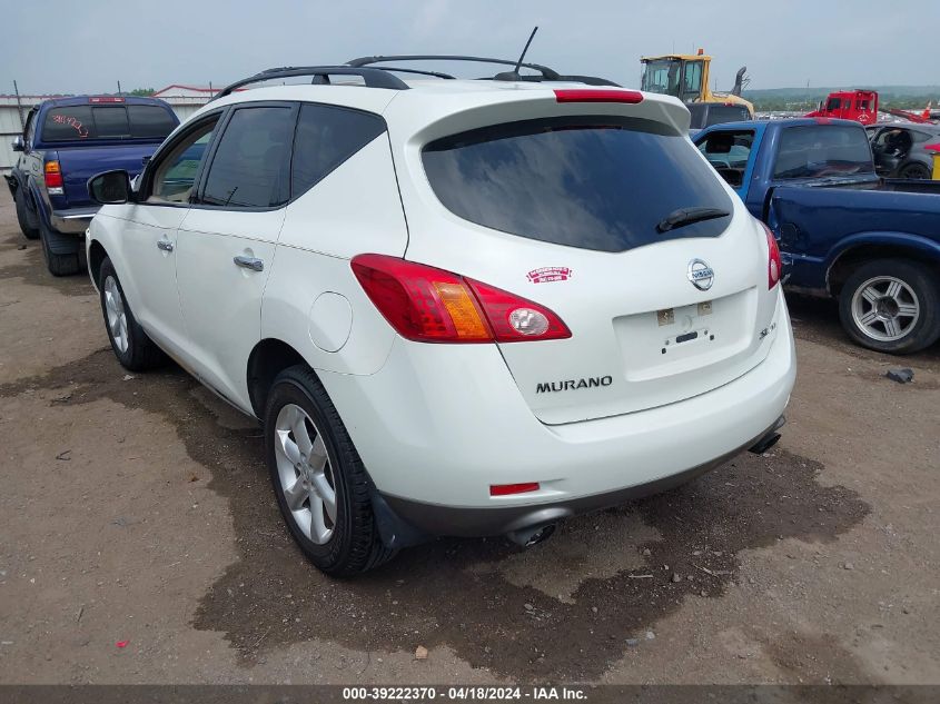 2009 Nissan Murano Sl VIN: JN8AZ18W99W135310 Lot: 39222370