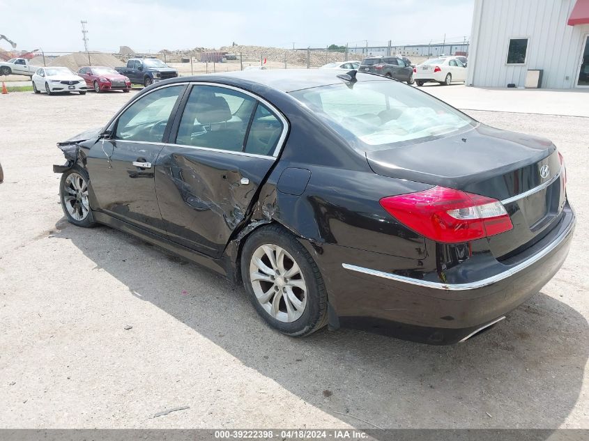 2013 Hyundai Genesis 3.8 VIN: KMHGC4DD1DU257432 Lot: 39222398