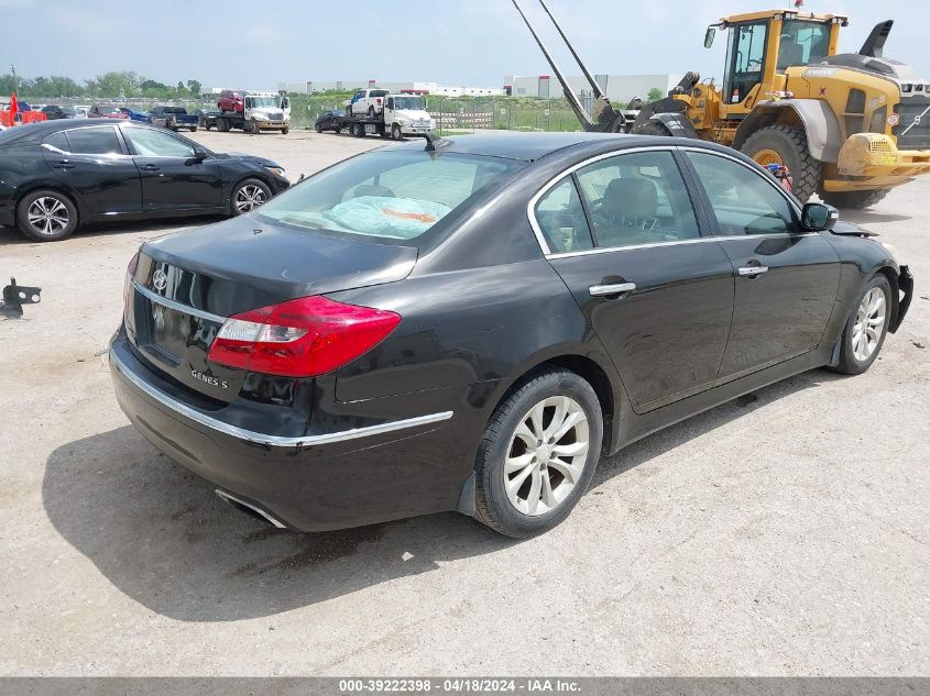 2013 Hyundai Genesis 3.8 VIN: KMHGC4DD1DU257432 Lot: 39222398