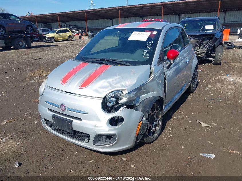 2012 Fiat 500 Sport VIN: 3C3CFFBR0CT104865 Lot: 39222446