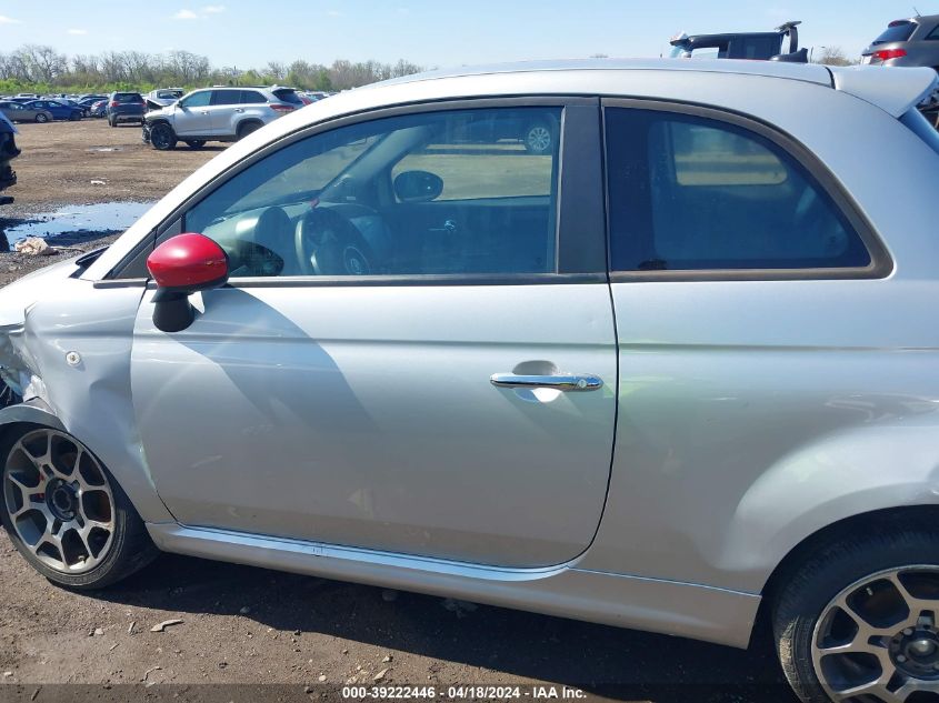 2012 Fiat 500 Sport VIN: 3C3CFFBR0CT104865 Lot: 39222446