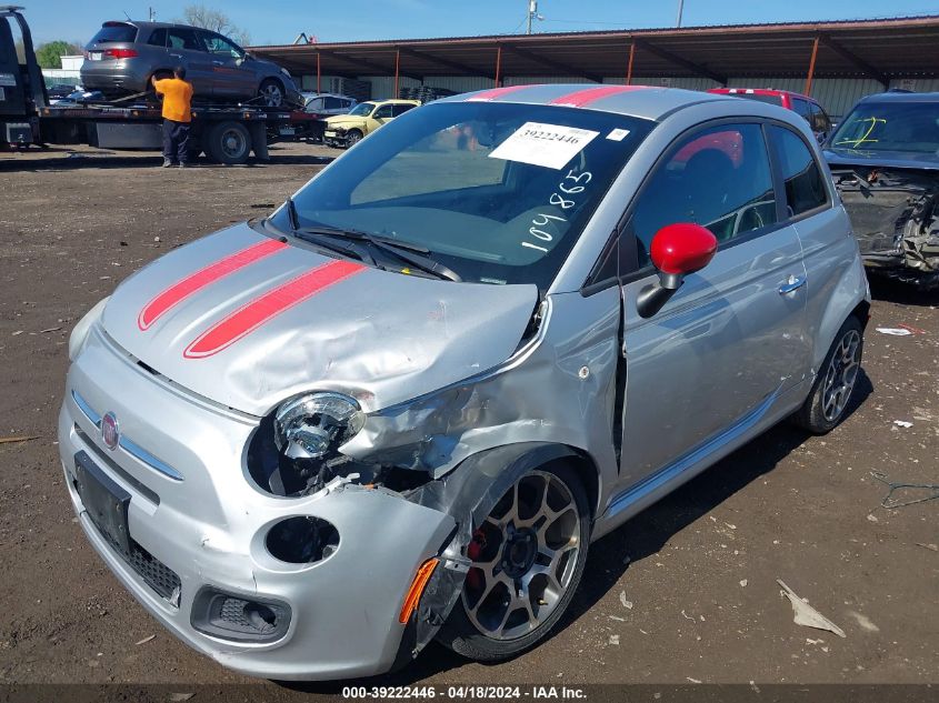 2012 Fiat 500 Sport VIN: 3C3CFFBR0CT104865 Lot: 39222446