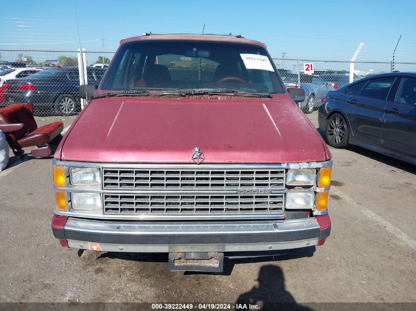 1986 Dodge Caravan Le VIN: 2B4FK51G5GR755039 Lot: 39222449