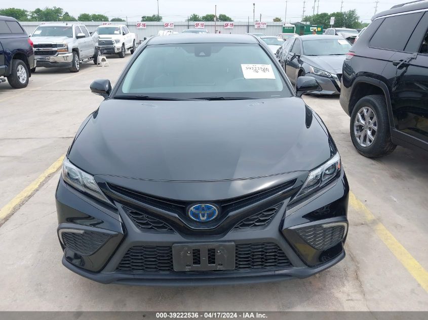 2022 Toyota Camry Se Hybrid VIN: 4T1G31AK6NU594116 Lot: 39222536